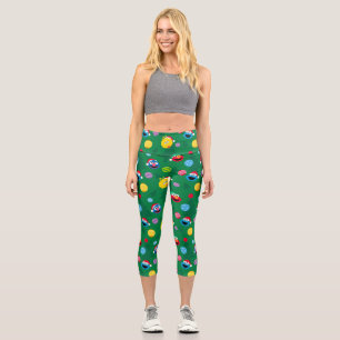 Leggings Capri Sesame Street Christmas Tree Motif