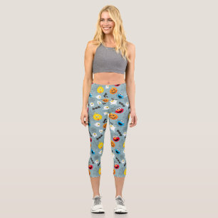 Leggings Capri Sesame Street Cute Motif Halloween