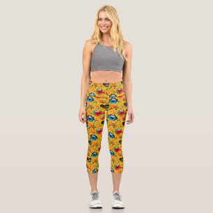Leggings Capri Sesame Street Kwanzaa Motif