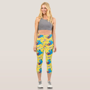 Leggings Capri Sesame Street Pâques Motif de panier