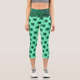 Leggings Capri Shamrock de la Saint Patrick motif de la fête du  