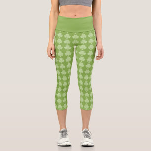 Leggings Capri Shamrock de verdure Clover Pois Patrick's Day
