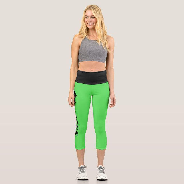 LEGGINGS CAPRI SIGNE ZODIAC PISTES GRAPHIQUES PANNEAUX YOGA (Recto)