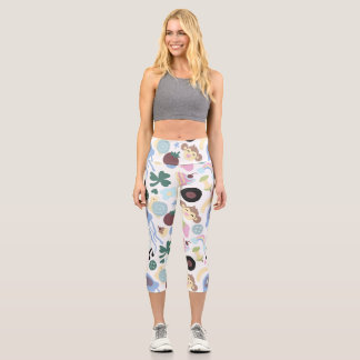 Leggings Capri singe et motif musical
