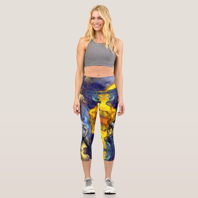 Leggings Capri SlipperyJoe's musculaire physique chemise vapeur (Recto)