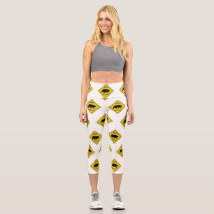 Leggings Capri SlipperySignal de passage de l'ours de Joe silhoue