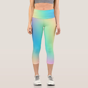 Leggings Capri Soft Pastel Ombre Design