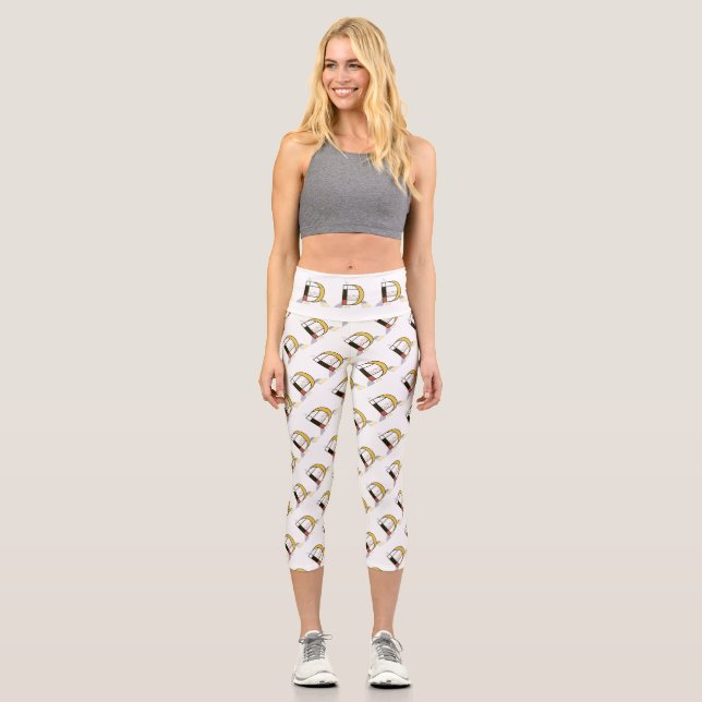 Leggings Capri Splendide néoplasticisme Art Monogramme. Lettre D (Recto)