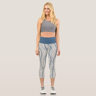 Leggings Capri sport à rayures minimalistes