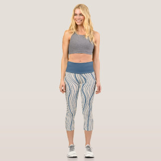 Leggings Capri sport à rayures minimalistes