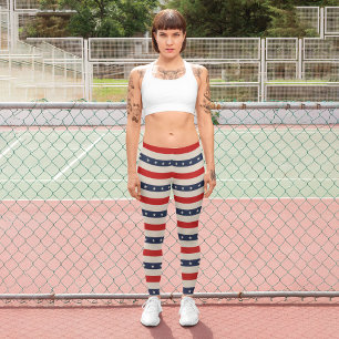 Leggings Capri Star Patriotic