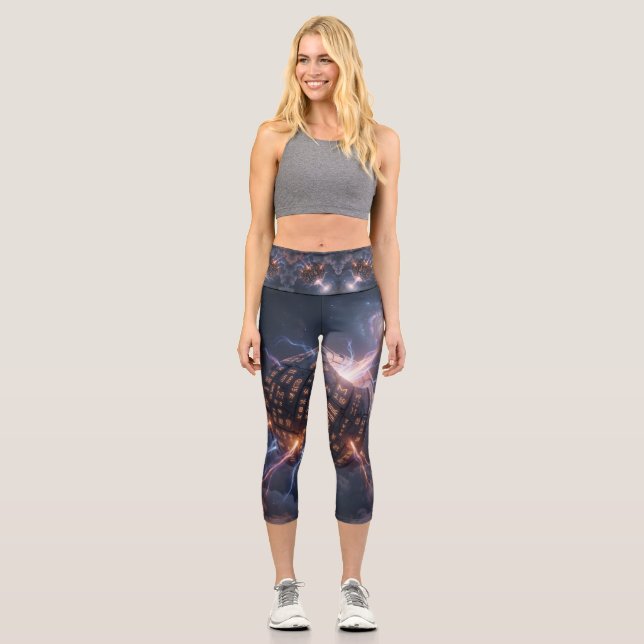 Leggings Capri Stellar Path – Voyage à travers l'univers´4 (Recto)