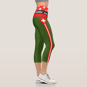 Leggings Capri Suisse & Drapeau suisse, Fitness, Sports