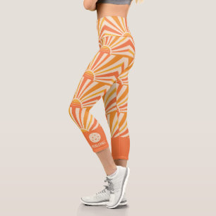 Leggings Capri Sunburst Cool Retro les années 70 Custom Picklebal