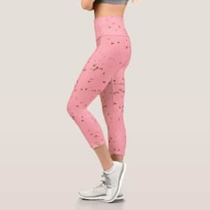 Leggings Capri Superposition d'étincelles de feu sur votre photo 