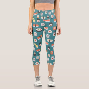Leggings Capri Sushi Turquoise Green