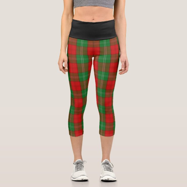 Leggings Capri Tartan à carreaux classique du clan Lennox (Recto)