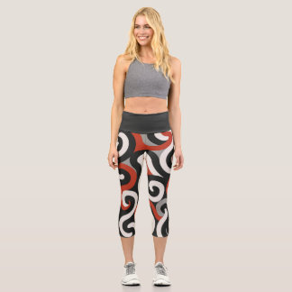 Leggings Capri Team Colors (Red, Grey, Black,White)
