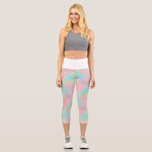 Leggings Capri Teinture à cravate pivotante pastel mignon rose tu