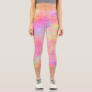 Leggings Capri Teinture brossée multicolore Neon Pastel