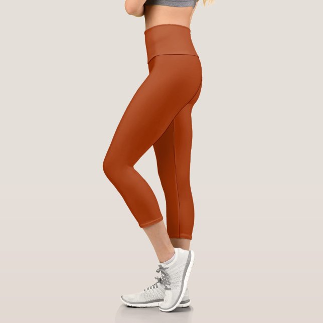 Leggings Capri Terracotta haute taille Yoga Capris (Gauche)