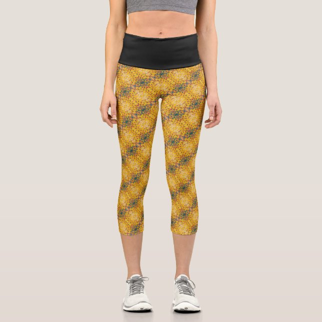 Leggings Capri Textura #4 de la obra Piña. SERIE (Recto)