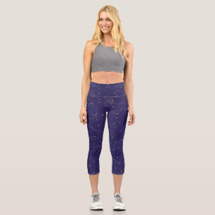 Leggings Capri Thème Solareclipse étoile d'or céleste