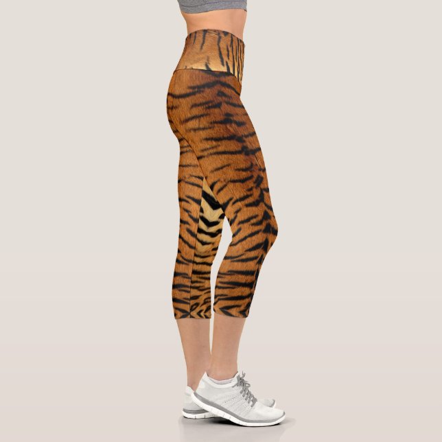 Leggings Capri Tigre de fourrure d'animal de la jungle tribale Im (Droite)