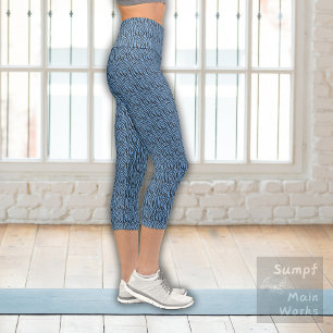 Leggings Capri Tigre en bleu