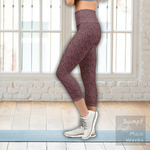 Leggings Capri Tigre en rouge