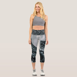 Leggings Capri Tour Eiffel Paris Acier et ciel