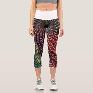 Leggings Capri Tourbillon Mandala 3D Hypnotique