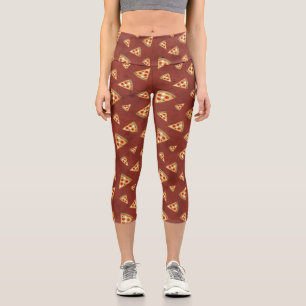Leggings Capri tranches de pizza cool motif rouge vintage