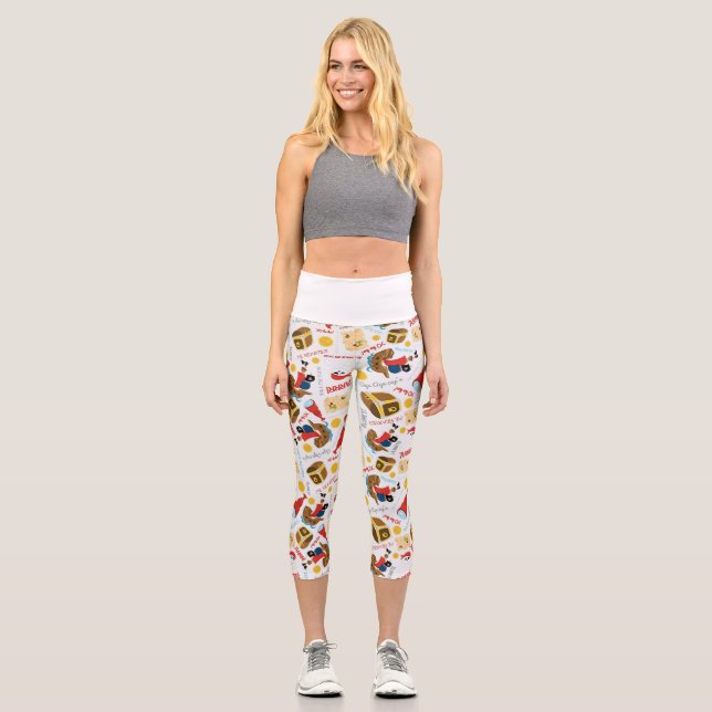 Leggings Capri Trésor du jolly roger pirate (Recto)