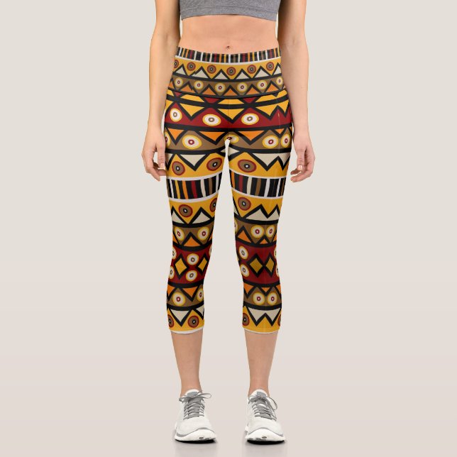 Leggings Capri Tribal d'Afrique (Recto)