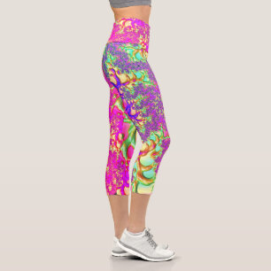Leggings Capri Tripant Funky Vibrant Néon Groovy Trip Acide Fract