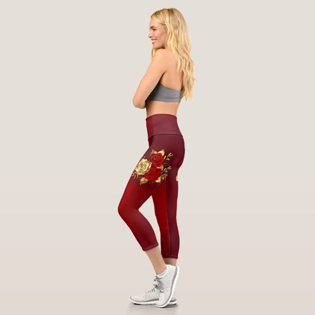 Leggings Capri Trois Roses de bijoux (Gauche)