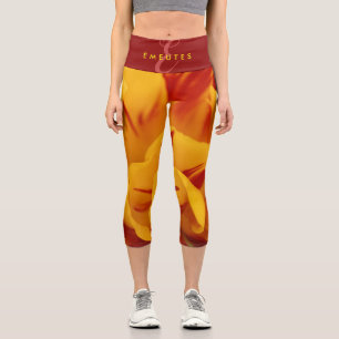 Leggings Capri Tulipe Monsella bicolore rouge or élégante