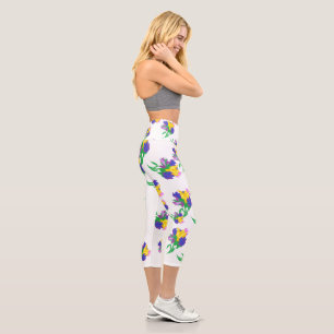 Leggings Capri Tulipes Capris Hautes Tailles