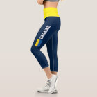 Ukraine drapeau bleu jaune haute taille Capri legg
