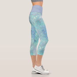 Leggings Capri Une série de galaxies de sirène Design 2