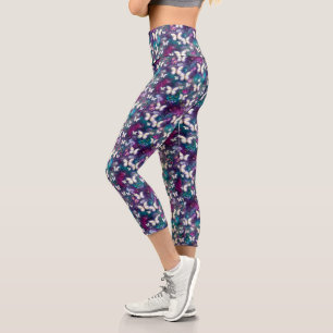 Leggings Capri Une série de papillons mystiques Design 5