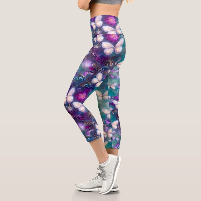 Leggings Capri Une série mystique de papillons 1 (Gauche)