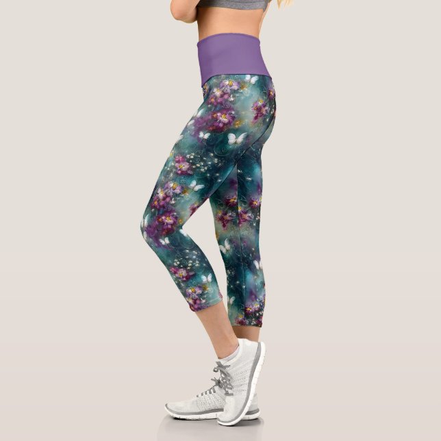 Leggings Capri Une série mystique de papillons 11 (Gauche)