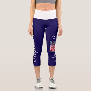 Leggings Capri USA 250e anniversaire Yoga personnalisé