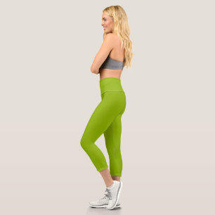 Leggings Capri Vert pomme (couleur unie)