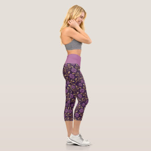 Leggings Capri Vêtements de yoga actifs à motif mandala floral vi