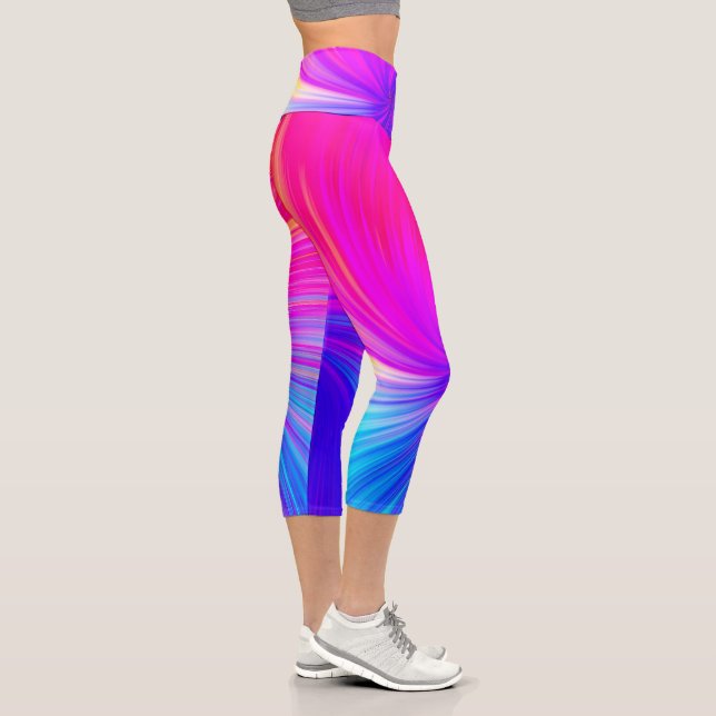 Leggings Capri Vibrant Color Aesthetic Pattern (Droite)