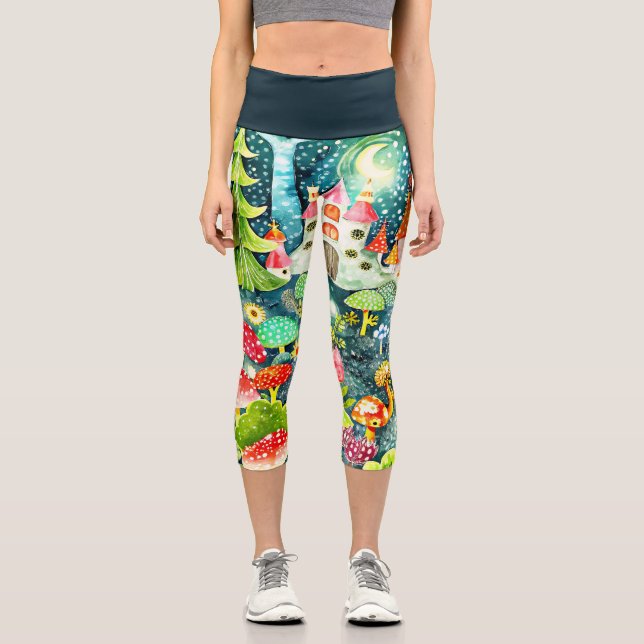 Leggings Capri Village des fées (Recto)