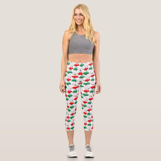 Leggings Capri Vintage Italien Motif voiture haut-taille Capris